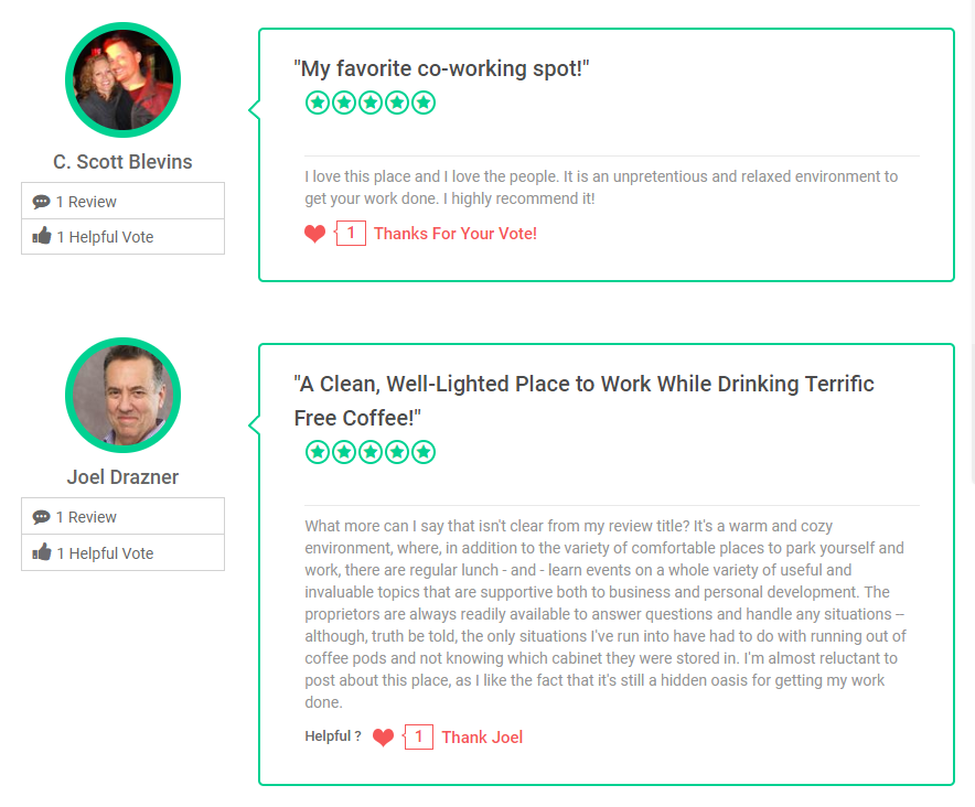 It's #thankyouthursday! Today we are thankful for all of our fans here at #laxcoworking --you say the sweetest things!

#thankyou #review #5star #5starreview #laxcoastal #yourlocalchamber #yourbusinessresource #coworker #nbryte #stateofmindresiliencecoaching