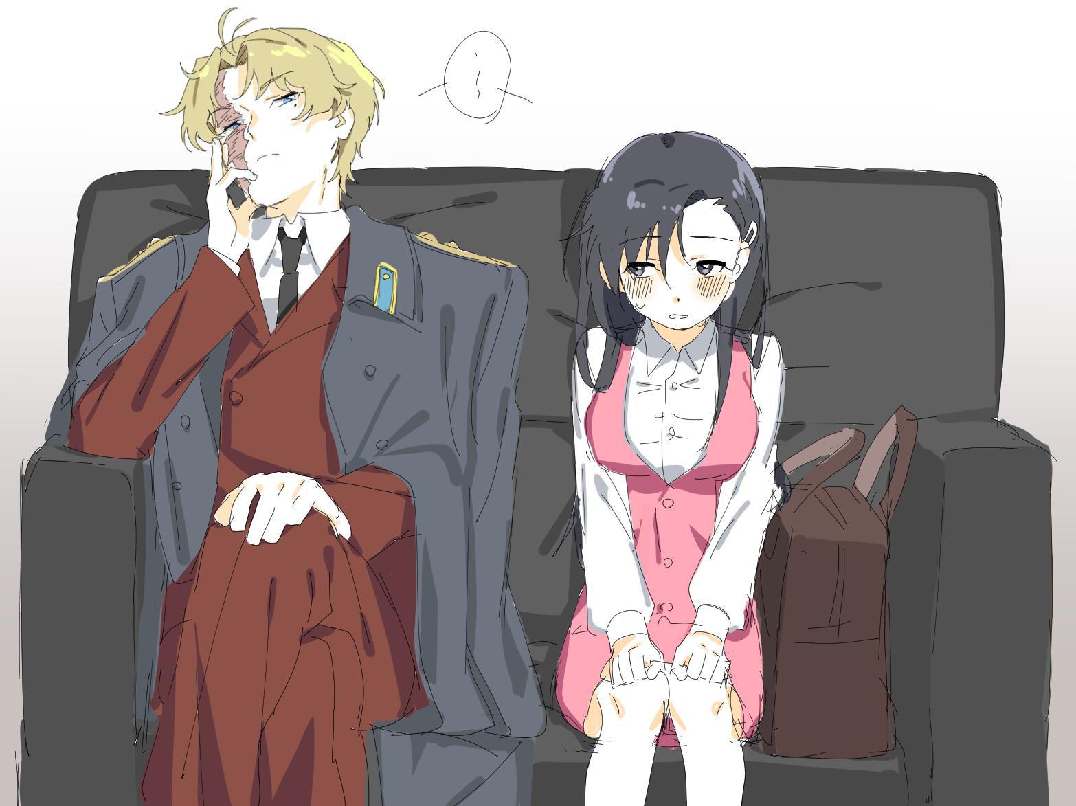 ギンパニシ ブラックラグーンの公式性転換がめちゃめちゃかわいくて描いたやつ 男バラライカと女ロック ギンパニシ ブラックラグーンの公式性転換がめちゃめちゃかわいくて描いたやつ 男バラライカと女ロック
