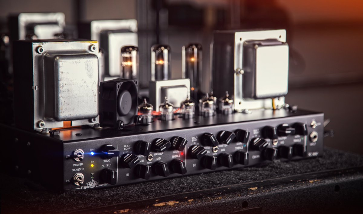 MesaBoogie's tweet image. This newly built Triple Crown TC-100 chassis awaits a minimum 24 hour burn-in and play-test before being installed into its cabinet, play-tested again and sent on its way to inspire its new owner. #mesaboogie #mesaengineering #triplecrowntc100