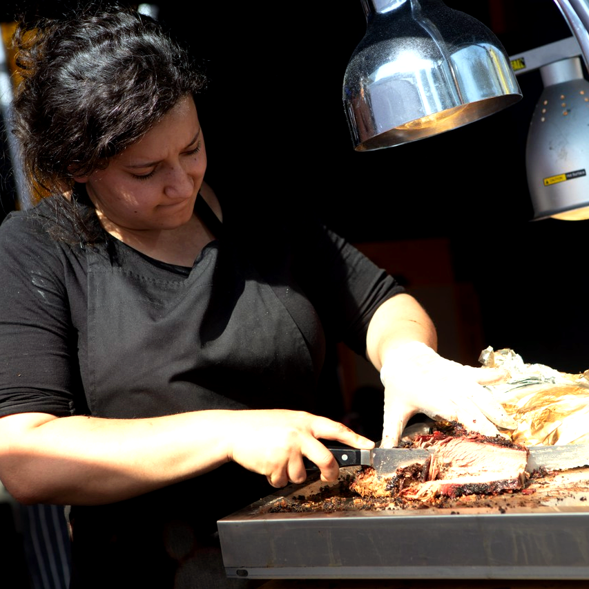 The rock behind it all. This is Meriam, aka BBQueen! She is a pitmaster, a manager, a business owner, a mother, a friendly face and an absolute boss! #pitmaster #boss #bbq #barbecue #brisket #female #girlpower #femalestartup