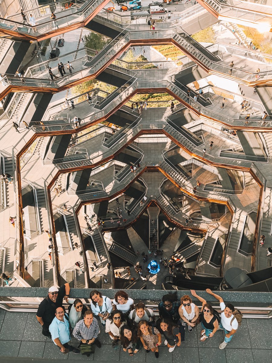 VVIdeas's tweet photo. Our #vaudevilleadventure this month was a trip to Hudson Yards to climb the Vessel! Then we made our way over to Death Ave for a drink outside. If you were to rename the Vessel, what would you call it? https://t.co/Cg3MeC8eqe
