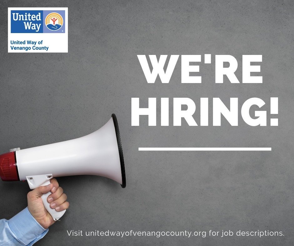 VenangoCEDA's tweet photo. United Way of Venango County is searching for Career Counselor. For full job descriptions and expectations please visit https://t.co/V2DnaWhs2h
#liveunited #unitedway #unitedwayvc #venango https://t.co/0ASoA4qyYr