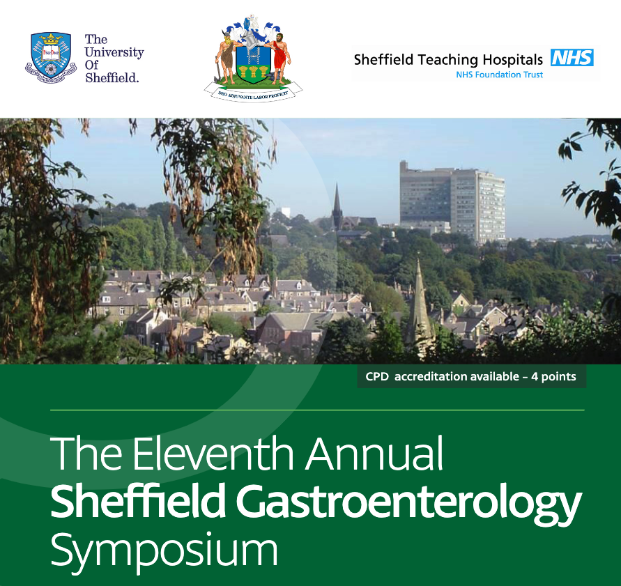 BritSocGastro's tweet photo. The 11th Annual Sheffield Gastroenterology Symposium (20 September 2019) has a programme that's relevant to many. Delegate feedback from 2018 was overwhelming positive + registration is free; don’t miss your chance to attend! Sign up today. https://t.co/0FlAjxKPmz #EndorsedEvent https://t.co/ULnVe4WmBF