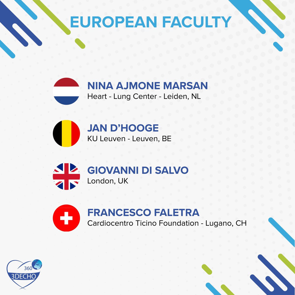 3DEcho360's tweet photo. Today we present our European Faculty! Some of the most important expert of #3Decho from all over Europe #MeetTheExpert #FacultyWeek #3Decho360 More information: (link: https://t.co/UCAkLT4jaV) https://t.co/D0JbT7Lwlz https://t.co/w3g37tNECt