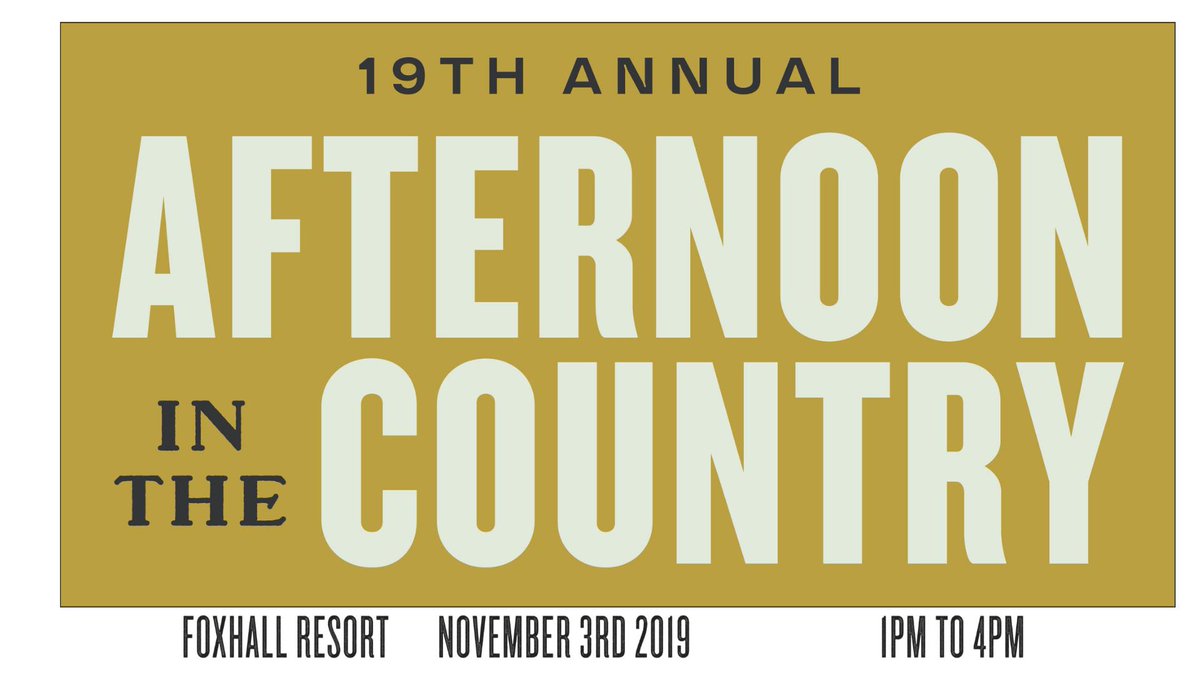TICKETS ARE ON SALE!!! The day has finally arrived to purchase your tickets to Afternoon in the Country. Check out our new and exciting VIP package where you can get access to the tasting tents early, valet parking, access to the after party and more.

accelevents.com/e/Afternoonint…