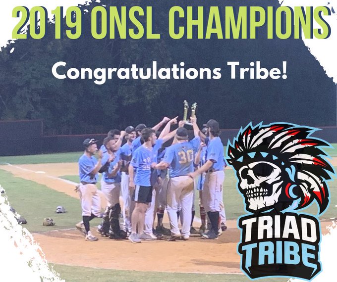 PlaySummerBall's tweet photo. Congrats to the @ONSLBaseball on their successful inaugural season and to the @TribeTriad on winning the first ever league championship. History making in North Carolina. #playsummerball
https://t.co/Xu6eKSjxX8 https://t.co/iNskLSnd61