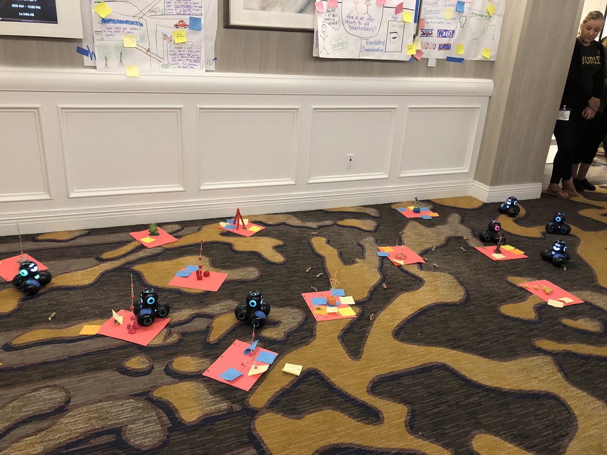 dunroe_erin's tweet photo. Participants rescuing people in “Avid City” using their robots. Lots of laughter and engagement as well as a growth mindset as they revised and worked on their code. #avidstem #thisisavid #AVIDSI19 @ChristinaSkeen @DaskalosDouglas @AVID4College https://t.co/QJMOFChZvC