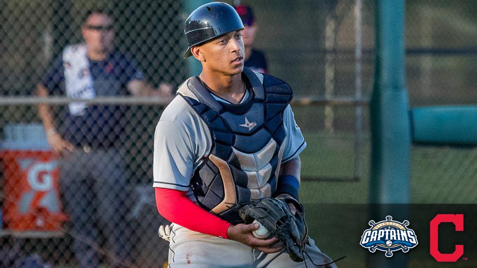 MiLB's tweet photo. A first-round pick in 2018, #Indians catcher prospect Bo Naylor is growing both behind  and at the plate with Lake County. https://t.co/pZjgP5nrHO https://t.co/z0nONXfoMm