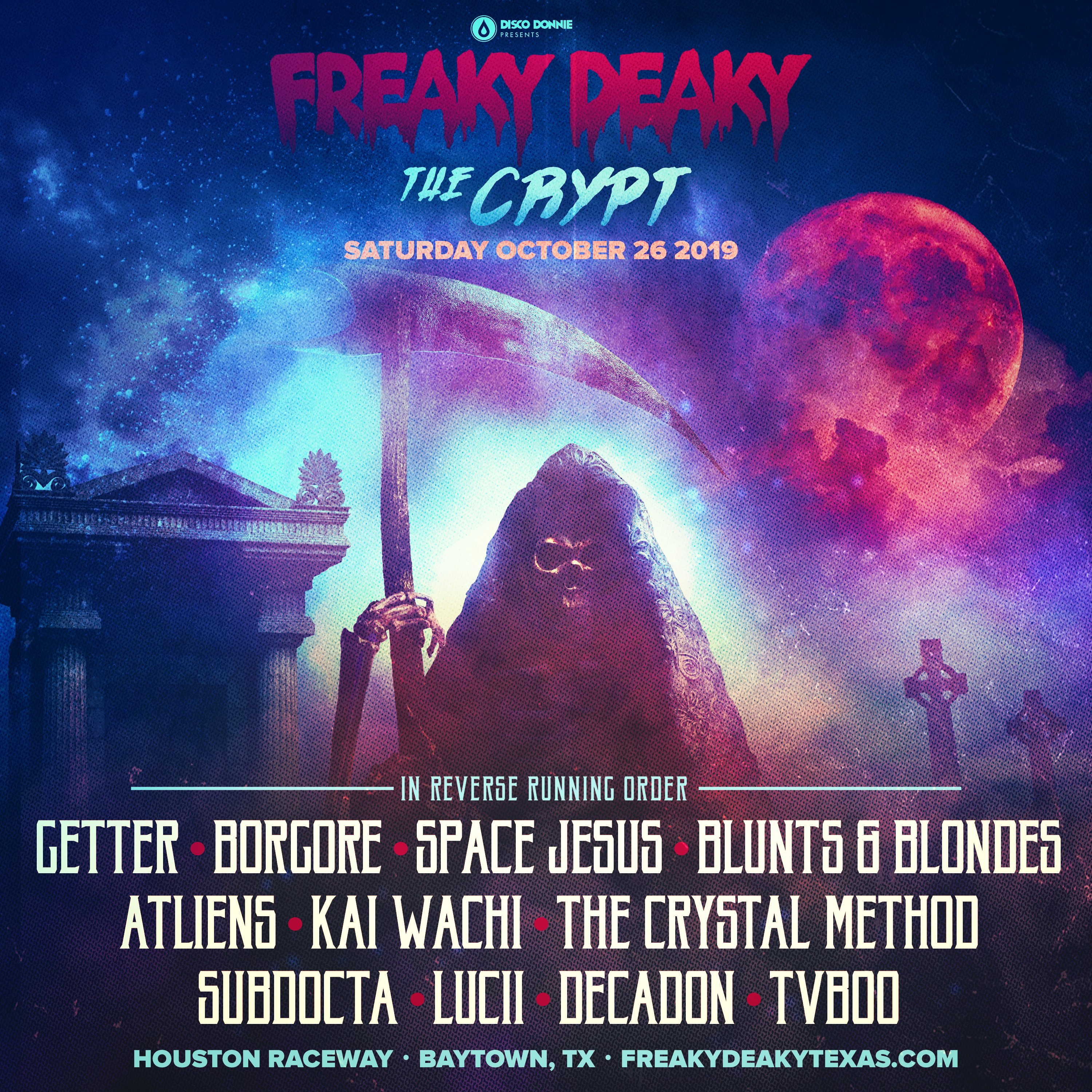 The Freaky Deaky Houston lineup for The Crypt