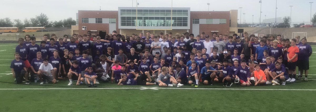 LLCooljudd's tweet photo. What a great group!!! Falcon Football Camp #FALCONtuff https://t.co/VH7GpB2mgI