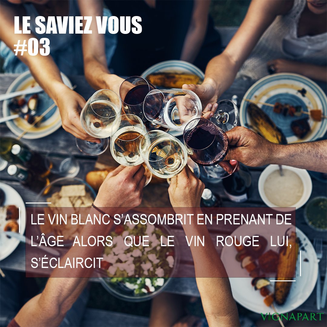 Vignapart's tweet photo. Le saviez-vous 🤔
Le vin blanc s’assombrit en prenant de l’âge alors que le vin rouge lui, s’éclaircit
.
#vin #bio #cave #Montrouge #whitewine #wine #redwine https://t.co/BPe9tci1Vl