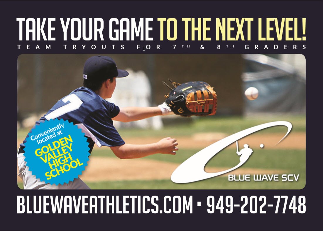Final tryout for Blue Wave's 13U/14U teams in Santa Clarita are 8:30 AM SUN AUG 4 @ Golden Valley High School,  27051 Robert C Lee Pkwy, Santa Clarita, CA