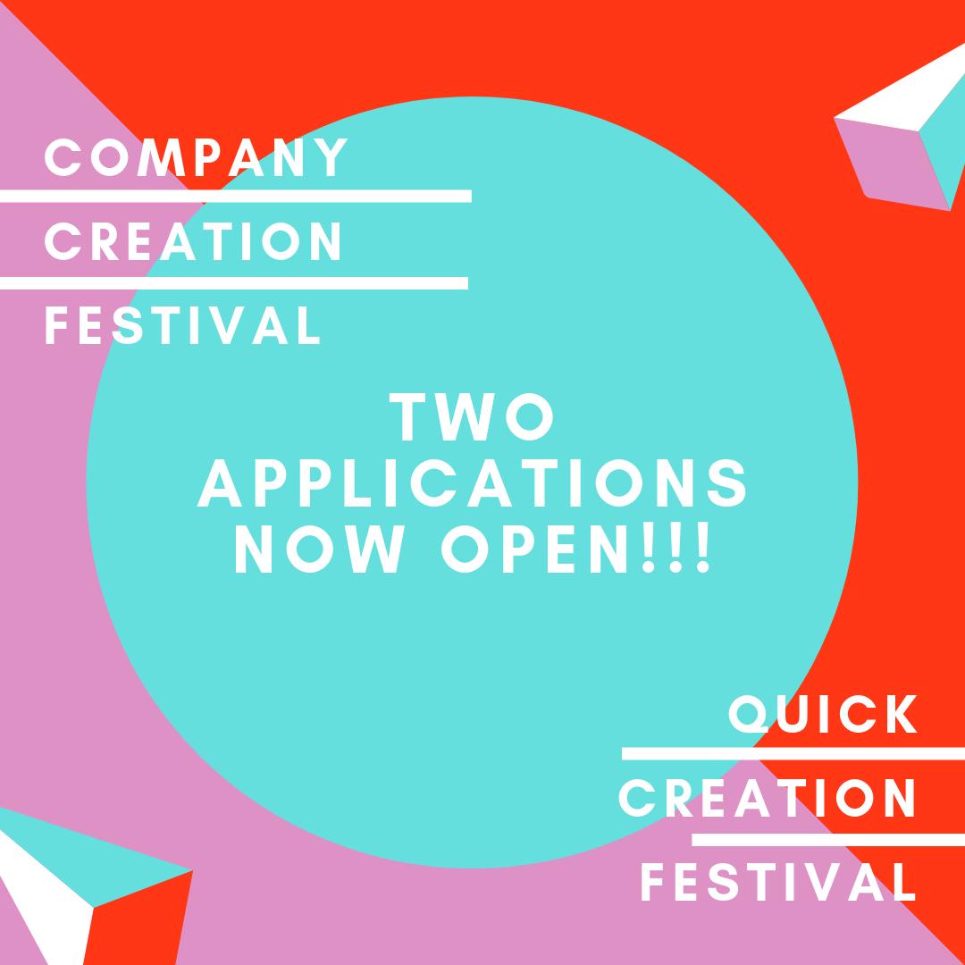 SonofSemele's tweet image. We've got TWO festival applications now open! One for the 10th Annual Company Creation Festival and the other for our brand new Quick Creation Festival! Visit sonofsemle.org (and click on Festivals) for more info!  Applications for both festivals are due 9/7. #lathtr
