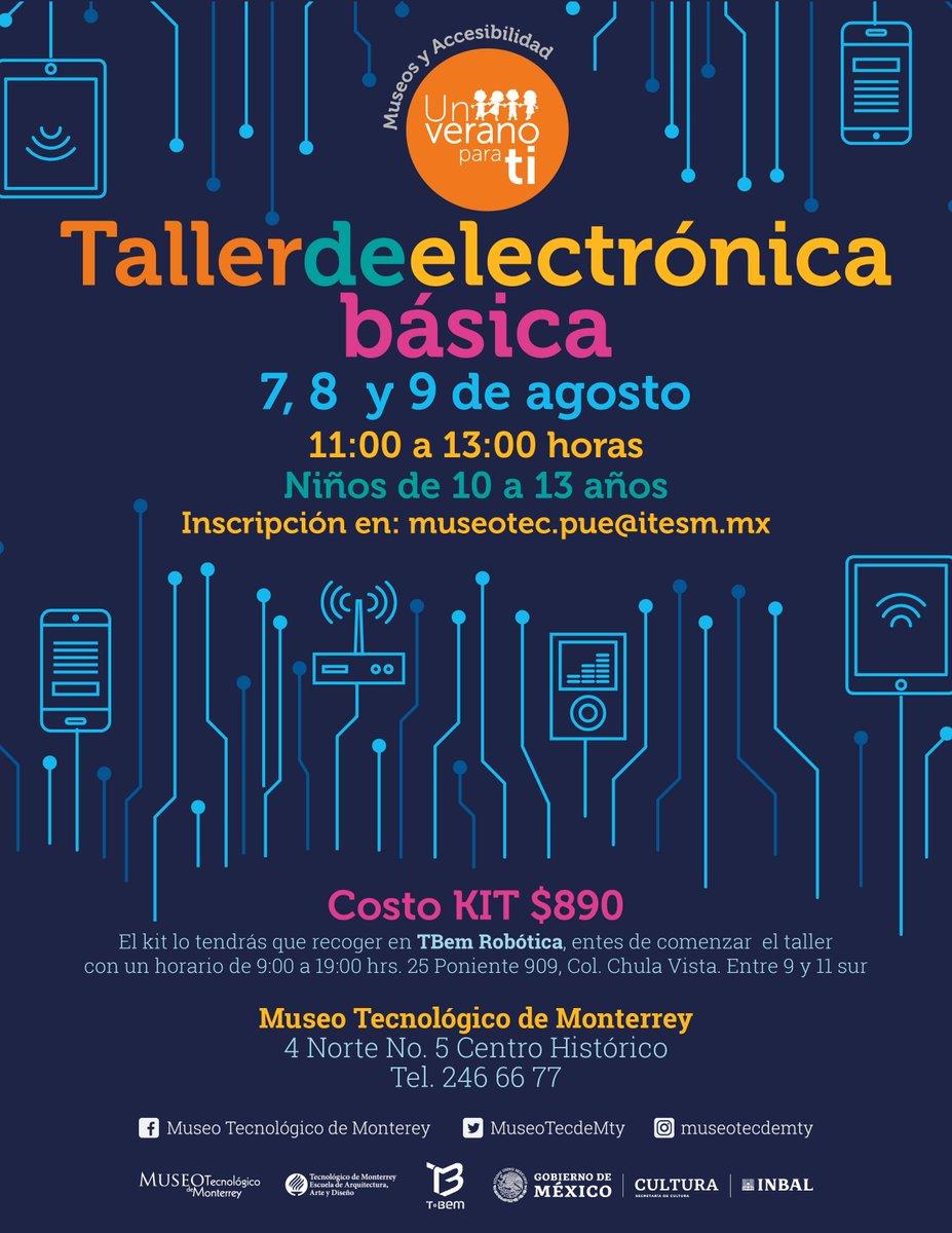 elmuitec's tweet photo. Este taller busca acercar a los niños tempranamente a la
electrónica, de una manera segura y entretenida, utilizando principalmente la experimentación para adquirir conocimiento.
No te lo pierdas en el #NuevoMuseoTec
#EAAD_SUR #EAAD #TecDeMonterrey
#UnVeranoParaTi https://t.co/C9rBXKVywf