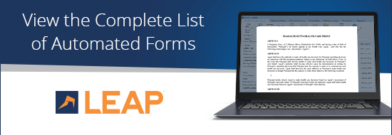 LEAP4Lawyers's tweet photo. Our full library of legal content is available at no extra charge for PCLaw® and Time Matters® users who make the switch to LEAP. See the complete list of automated forms available in LEAP: https://t.co/1gpZchCxLF #LEAP #legalsoftware #automatedforms https://t.co/lI1aaqyCfk
