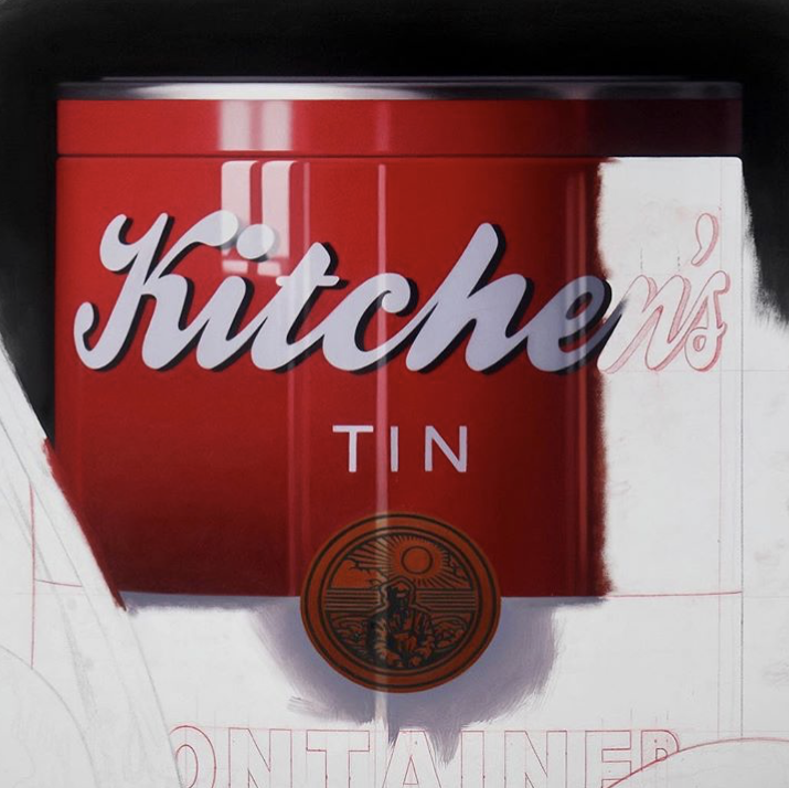 plusonegallery's tweet photo. Here's some #WIP images of our #WorkOfTheMonth 'Four Apples and a Tin, 2018' oil on canvas, 97 x 162 cm by Pedro Campos! Check our last post to see the painting hung in our gallery at The Piper Building. ๐ #hyperrealism #realism #workinprogress #pedrocampos #plusonegallery #art https://t.co/rcMntgzyKO