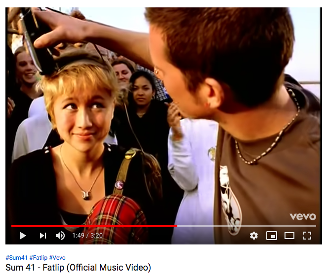 who else had a crush on this girl from the fat lip video lol