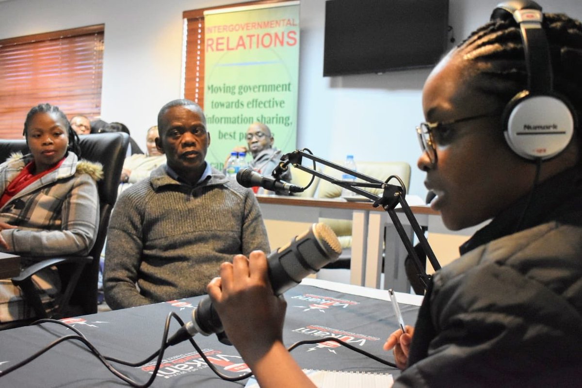 ChrisHaniDM's tweet photo. CHDM Communication, Media, Intergovernmental Relations and Protocol Training ended with robust interview practicals conducted by Vukani Commuty Radio, a platform created for politicians to iron out their interview skills both for radio &amp; TV. https://t.co/vJ5hQ2Lqzt