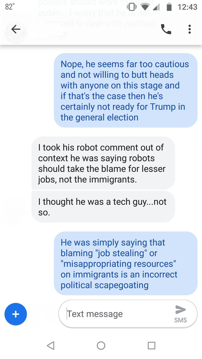Green_Jays's tweet photo. I try to mostly not chat politics on here but I liked this conversation with mi padre from the debate last night.

No one is gonna read these but here they are anyway... uploaded into the ether of the internet🤷‍♂️

#whyaretherenoantimoderatetags? #demdebate #moderate #moderatedem https://t.co/RtNtH9JdUC