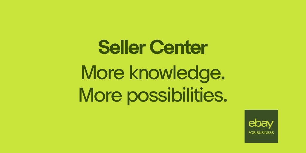 eBay for Business (@ebayforbusiness) on Twitter photo Ready to reach your selling potential? 📈Use the Seller Center to learn about everything from pricing guidance to global shipping. 
Check it out: ebay.com/sellercenter Ready to reach your selling potential? 📈Use the Seller Center to learn about everything from pricing guidance to global shipping. 
Check it out: ebay.com/sellercenter