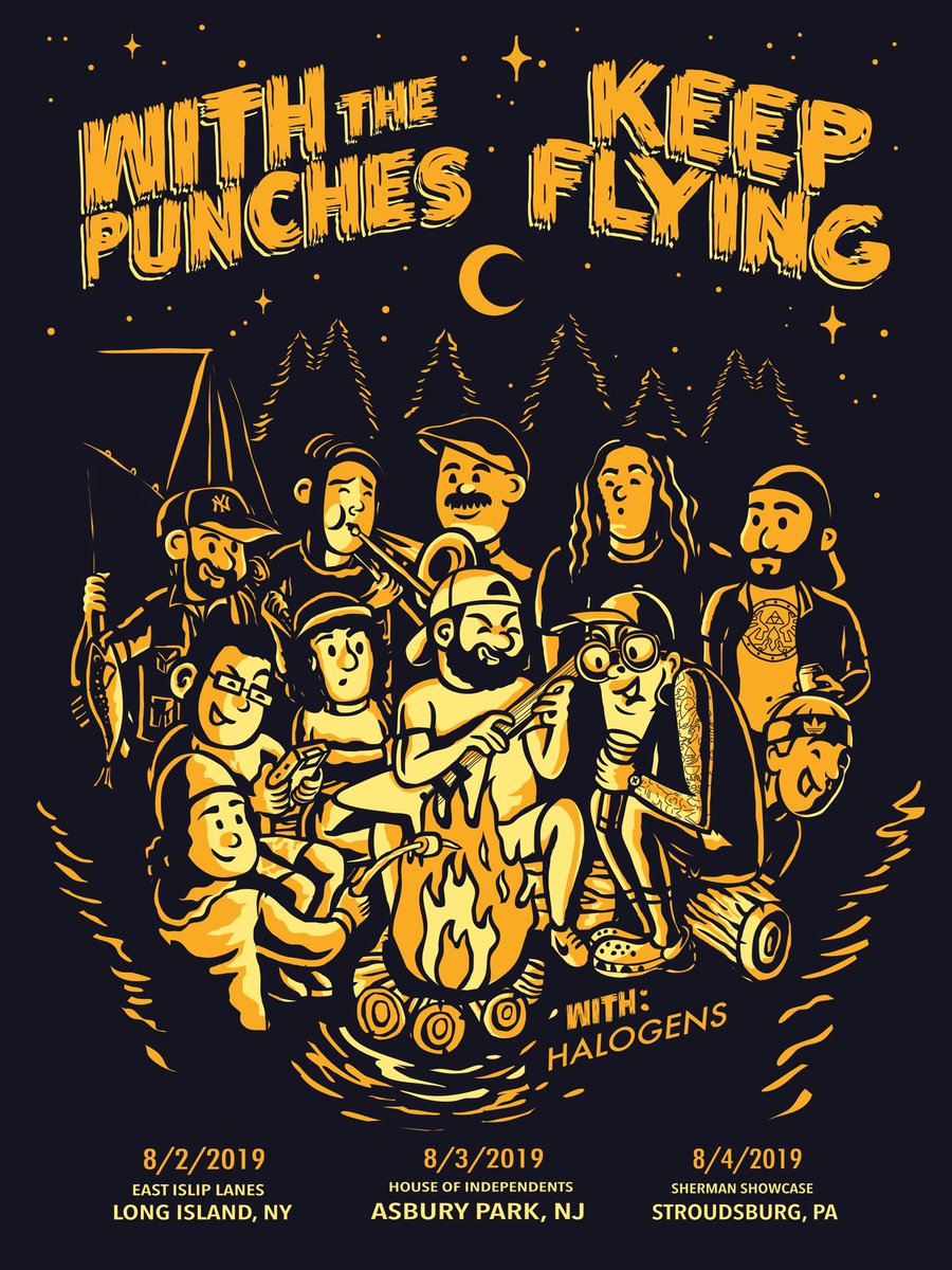 HalogensNJ's tweet image. Weekend ripper with @KeepFlyingBand &amp;amp; @withthepunches kicks off tomorrow night with @SouthShoreFest on Long Island, followed by @HOIAsburyPark (NJ) on Saturday and Sherman Showcase (Stroudsburg, PA) on Sunday🕺🏻🥳🕺🏻

Photo: @ShannonCarr__ 
Poster: @chrisappap