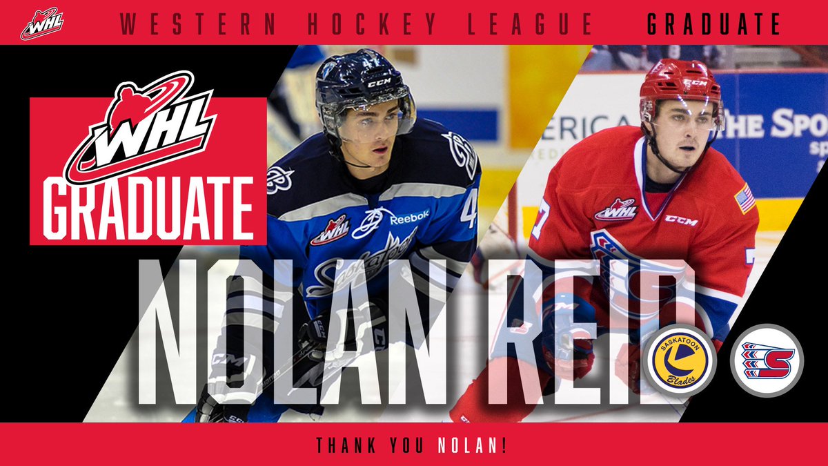 Congrats <a href="/topchedda14/">Nolan Reid</a> on an amazing WHL career! Reid played an incredible 353 regular season &amp; playoff games. All the best Nolan! #WHLAlumni 🏒🎓