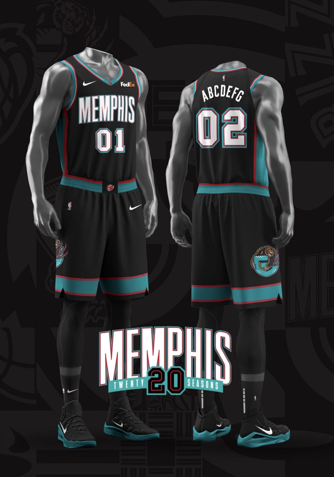 Shorts - Memphis Grizzlies Throwback Apparel & Jerseys