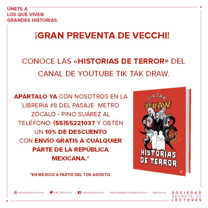 M_DeVecchi's tweet photo. Disfruta de 24 relatos de terror con los personajes de TikTak Draw con esta gran preventa.
¡No te la pierdas!
@tiktakdraw @esferalibros https://t.co/0NYff8mK8B