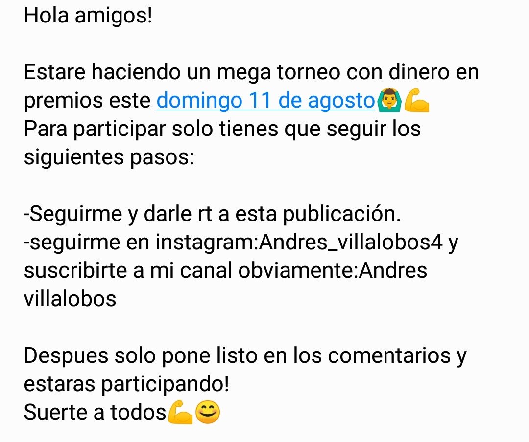 Los espero en el torneo amigos💪😊🇵🇪