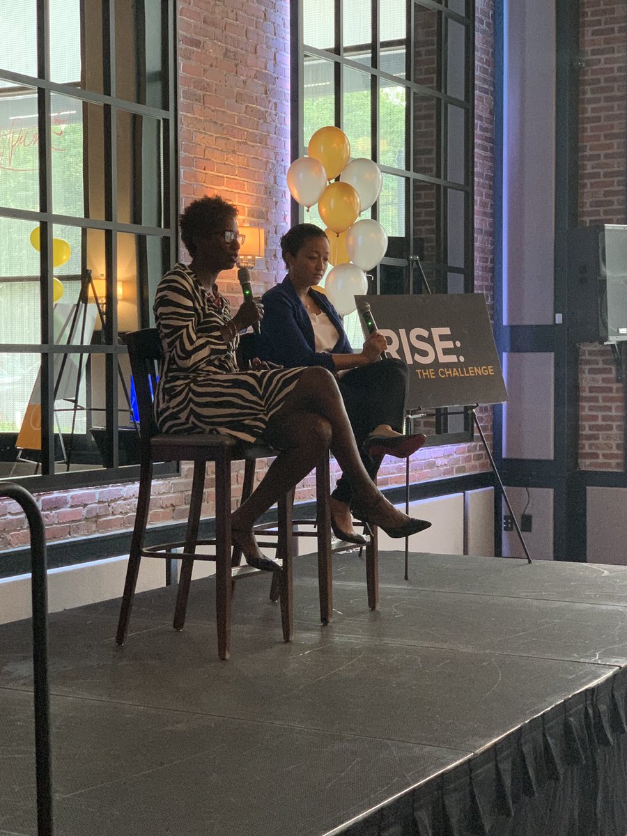 Denise Woodard, th founder of <a href="/PartakeFoods/">Aerodrome</a> and 2016 RISE champion, and Hester Agudosi Esq., Chief Diversity Officer Office of Diversity and Inclusion of #NewJersey talk #minoritybusiness. #risewithrtc