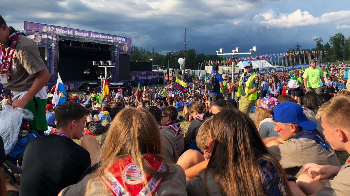 We’re all set and ready for the World #ScoutJamboree closing ceremony! It’s been an amazing time here, but Washington and Canada beckon... HERE’S TO AN AMAZING NIGHT! #UK24WSJ