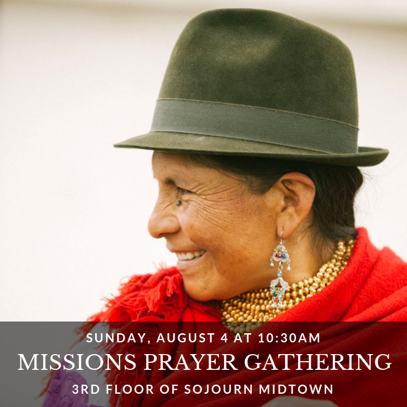 This Sunday we're praying for our missionaries and unreached people groups - see you there!