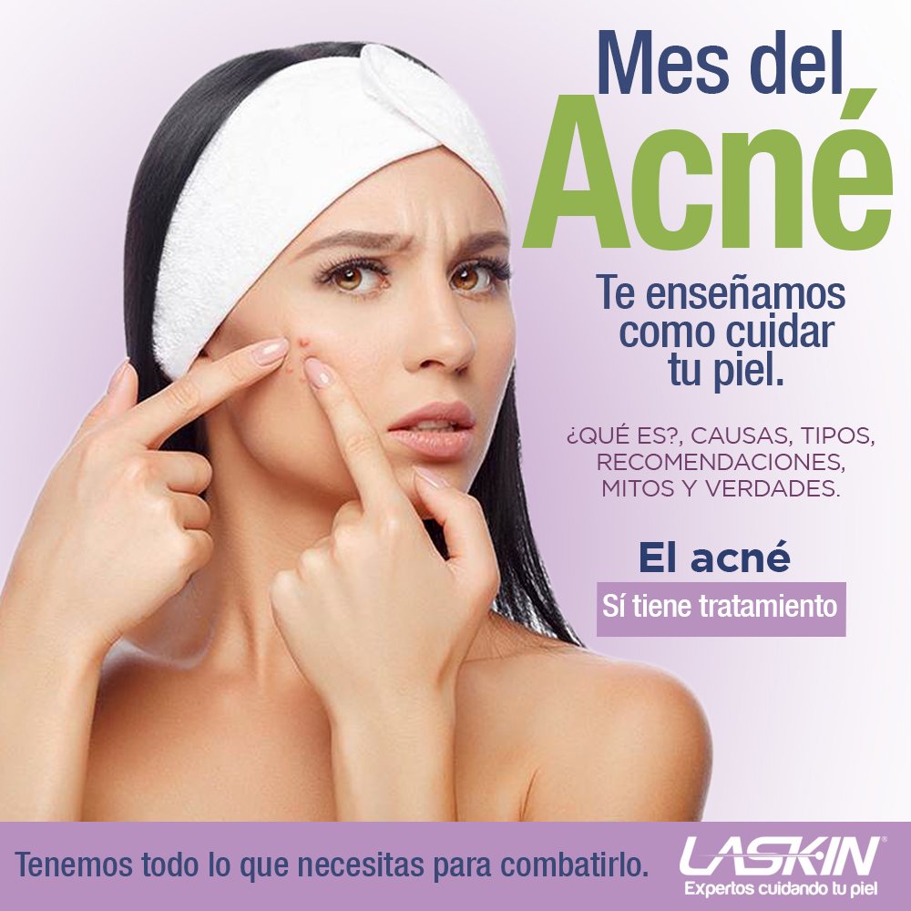 tiendalaskin's tweet photo. Llegó #Agosto y Laskin trae para ti el mes del ACNÉ. Aprenderás todo lo necesario sobre las causas del acné.

Te enseñaremos como cuidar tu piel.  

#LaskinExpertosCuidandoTuPiel #ExpertosCuidandoTuPiel #Cuidadodelapiel #Procedimientos #Productos #Dermatologos #Piel #Skin https://t.co/vYSQ6yJgpV