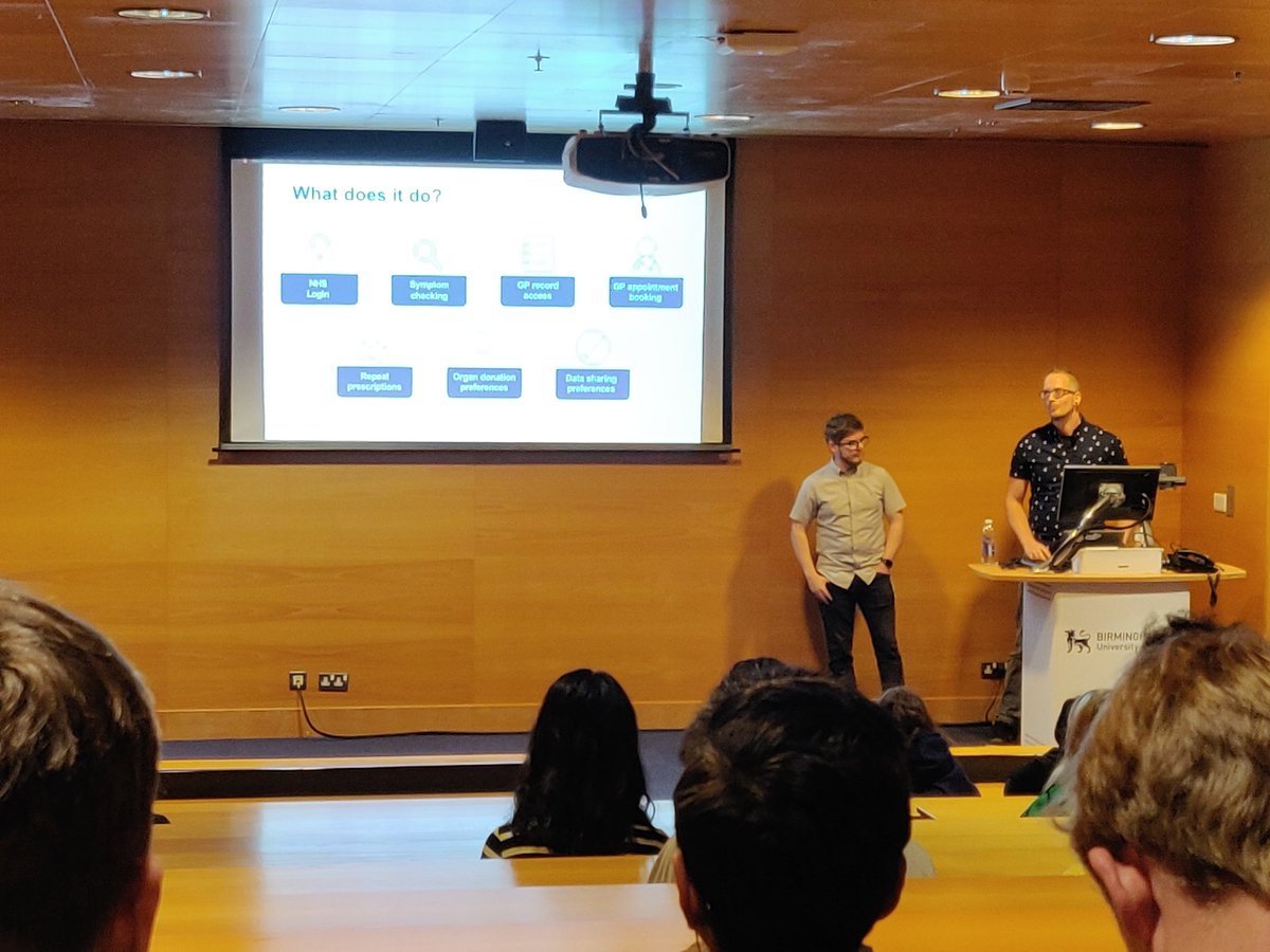 ravinderpal96's tweet photo. This morning we had our last guest talk at #BhamCodeCamp. @chrisisk and @DuNkTIZERChevis, our UX & service designers, told us how they do user research and let many students test the @NHS app!!
@KainosSoftware #CodeCamp19 https://t.co/CNAMPgj4mq