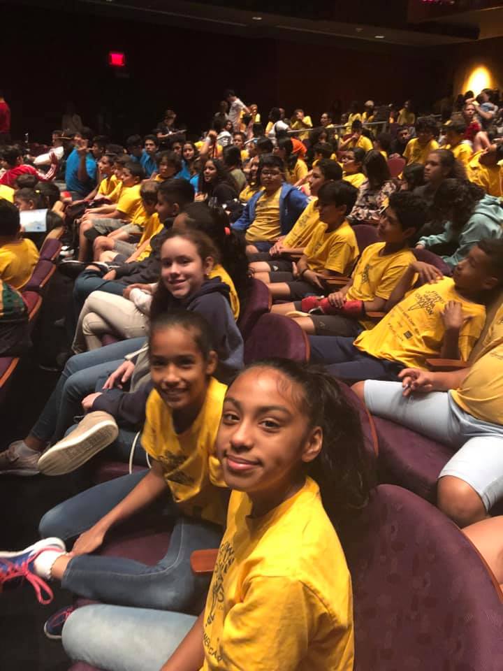KiwanisKCLH's tweet photo. Our campers at @smdcac watching the hit Broadway show Disney’s Aladdin Jr.
“Art is not entertainment. Art is not luxury goods. Art is culture. It is you and me”-Paige Bradley
All children have the right to Art.
#kidsneedkiwanis #culture #culturalartcenter #everychildhasadream https://t.co/GIx8QT1NTS