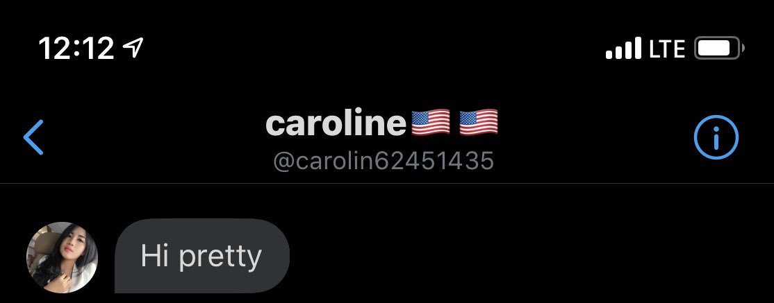 A bot with a lot of numbers in the name impersonating a woman and DMing me, “Hi pretty.”