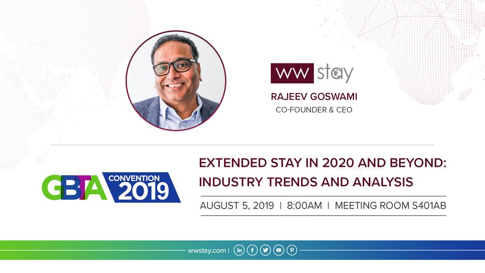 WWStay's tweet photo. Join Rajeev Goswami, Co-Founder and CEO, TOMORROW for an education session on extended stay trends in 2020 and beyond. Learn more here: https://t.co/xREi2lZ9DE https://t.co/JePE855R6g