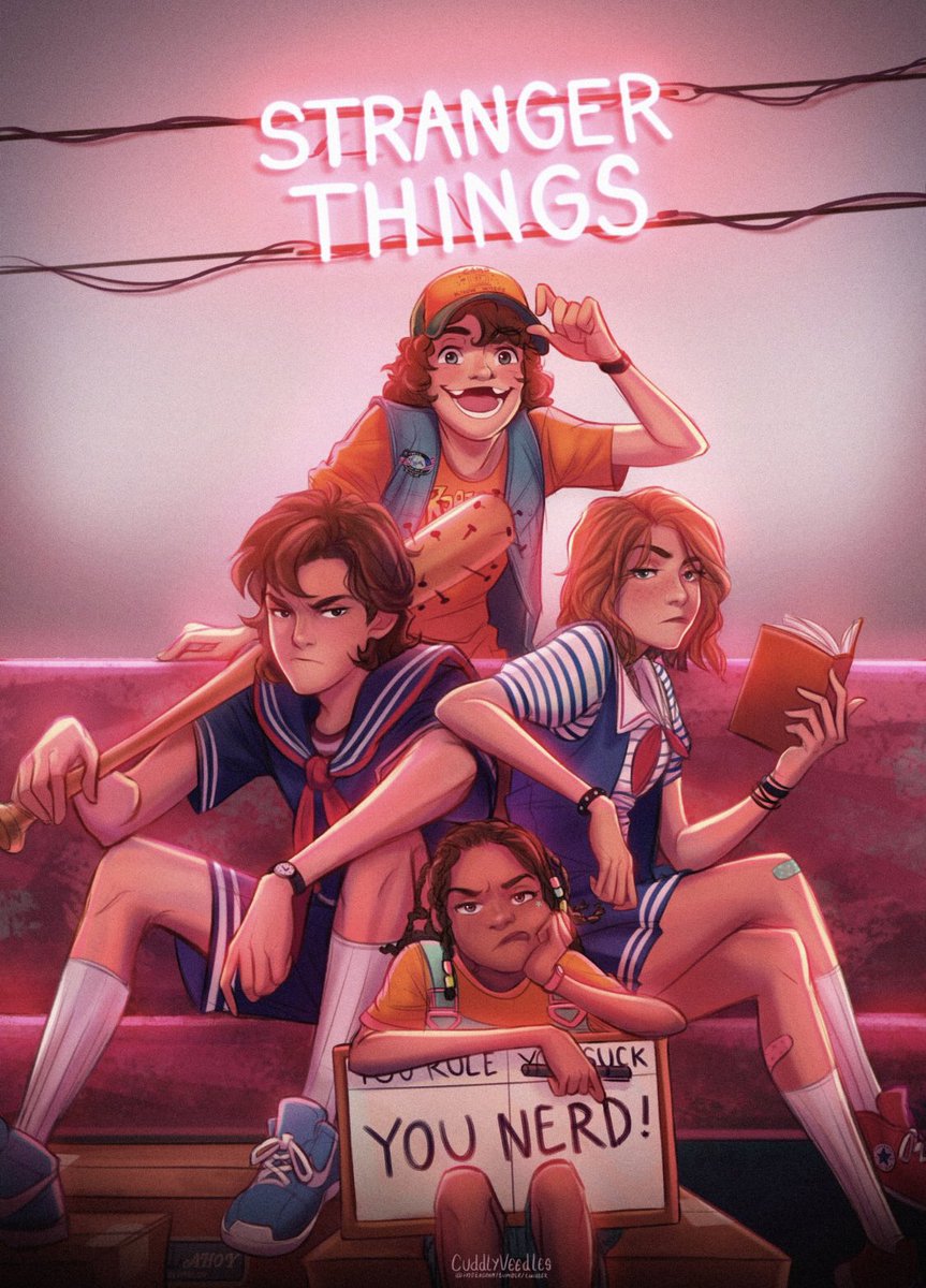 SsinerS's tweet photo. ๐ต Turn around, Look at what you see~~~
Not The troops we deserve, But the troops we need. ๐๐
โจ
__________________________
#StrangerThingsย #Netflix #steveharrington #Dustinhanderson @cuddlyveedles https://t.co/TT9ru97OI9