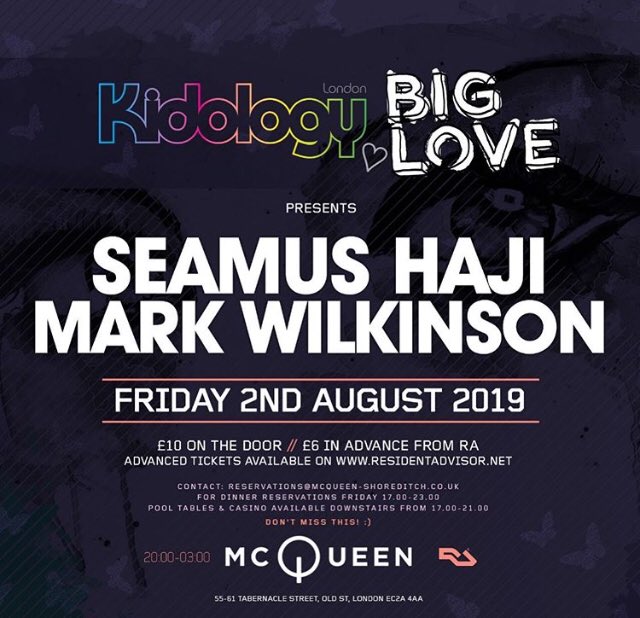 <a href="/KidologyLondon/">Kidology</a> <a href="/seamushaji/">Seamus Haji</a> <a href="/djmarkwilkinson/">Mark Wilkinson</a>