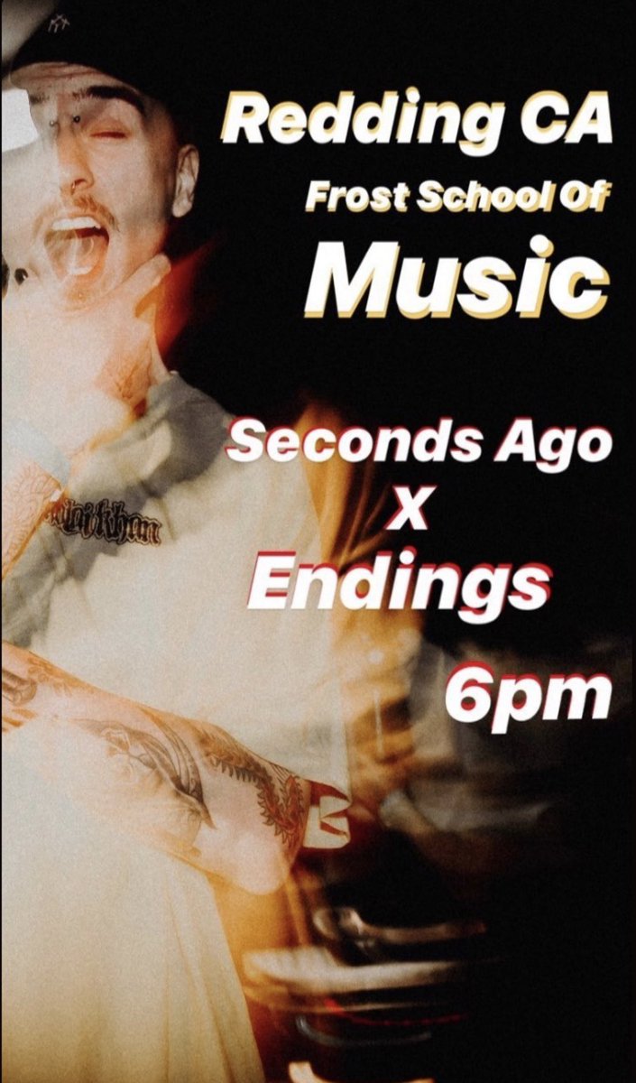 Tonight @ Frost School of Music
Redding, CA
Where the fuck y’all at?