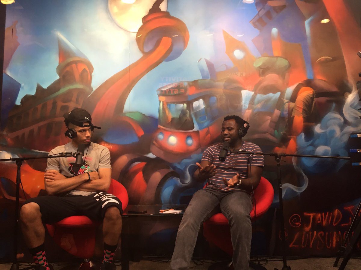 Hosting our first ever guest at Streaming at CF. The one and only <a href="/DGreen_14/">Danny Green</a> and his podcast <a href="/GreenRoomInside/">Inside The Green Room</a>! Tomorrow we’ll host <a href="/4YallEnt/">🏆🇨🇦</a> and you can’t miss it! Come share a laugh with us on Level 2. Meet you there. #StreamingatCF