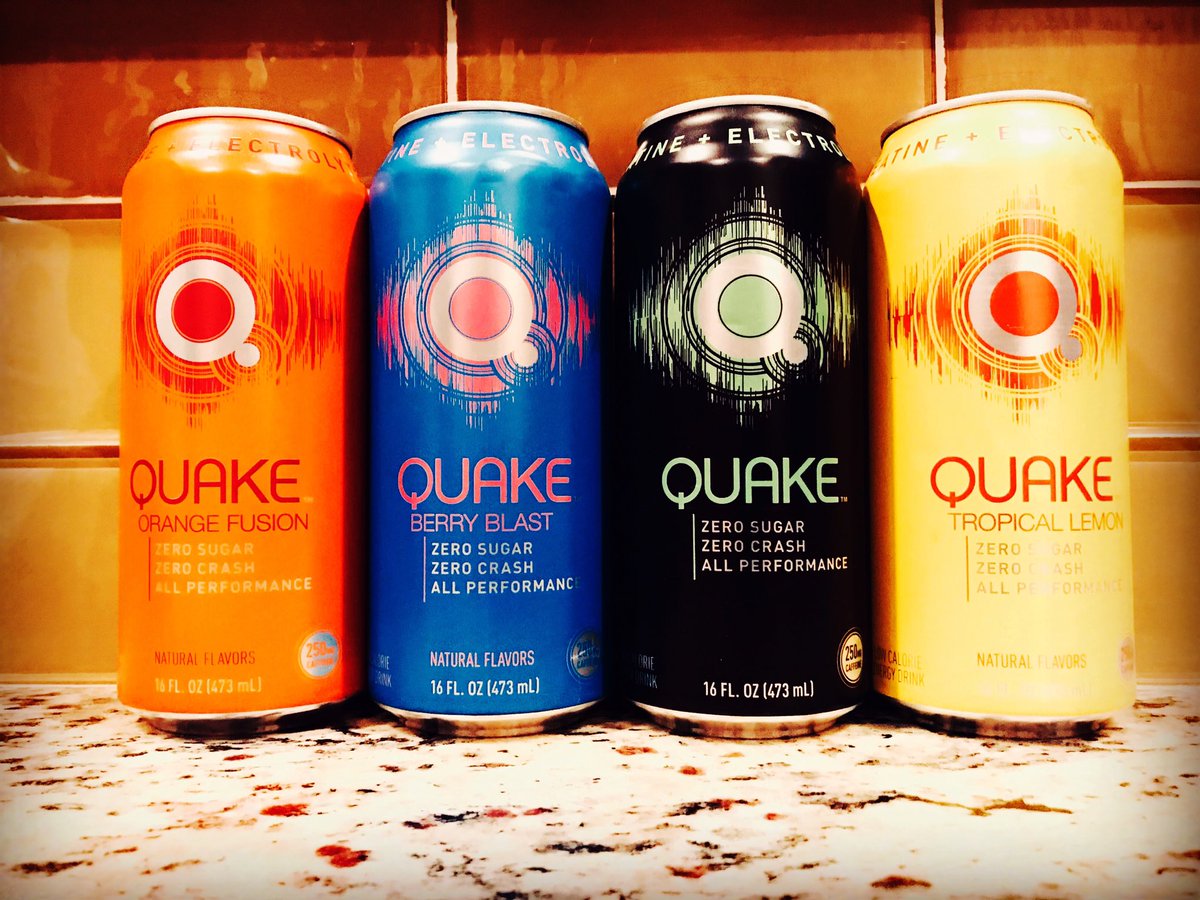 Energy Drinks NEW QUAKE ENERGY BERRY BLAST DRINK 16 FL OZ FULL CAN 7