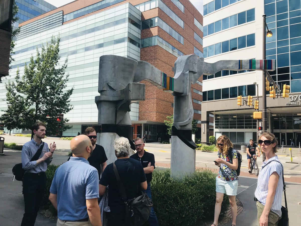 LHCompanies's tweet photo. Visiting some of the great placemaking and wayfinding areas in Philadelphia at SEGD! Some pics from our team on the Rail Park Placemaking Tour designed by Cloud Gehshan and the Innovation Plaza Tour designed by Exit Design. #LHCompanies #CloudGehshan #ExitDesign #SEGD #SEGDConf https://t.co/H8yCrEbeRT