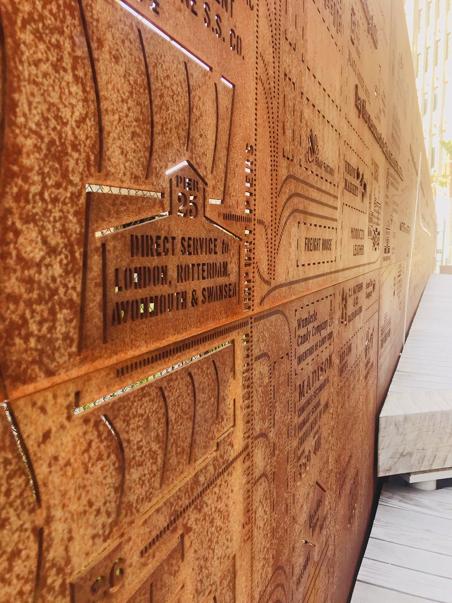 LHCompanies's tweet photo. Visiting some of the great placemaking and wayfinding areas in Philadelphia at SEGD! Some pics from our team on the Rail Park Placemaking Tour designed by Cloud Gehshan and the Innovation Plaza Tour designed by Exit Design. #LHCompanies #CloudGehshan #ExitDesign #SEGD #SEGDConf https://t.co/H8yCrEbeRT