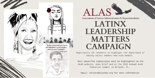 Good Afternoon Familia! ALAS invites you to encourage students across the country to participate in our Latinx Leadership Matters Campaign! Participating schools will receive Donorschoose gift cards for their school to fund any Donorschoose project. 
alasedu.org/content/alas-l…