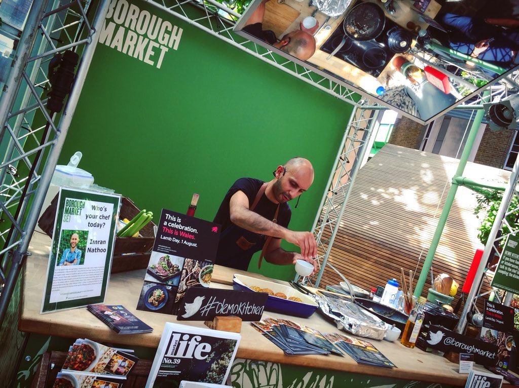 KitchenClonc's tweet image. #throwbackthursday to me doing my thing for #lambday (start of Welsh lamb season when stocks are plentiful and at their best!) at the @boroughmarket #demokitchen last year! Was a dream come true to cook here! Hope to be back again soon!