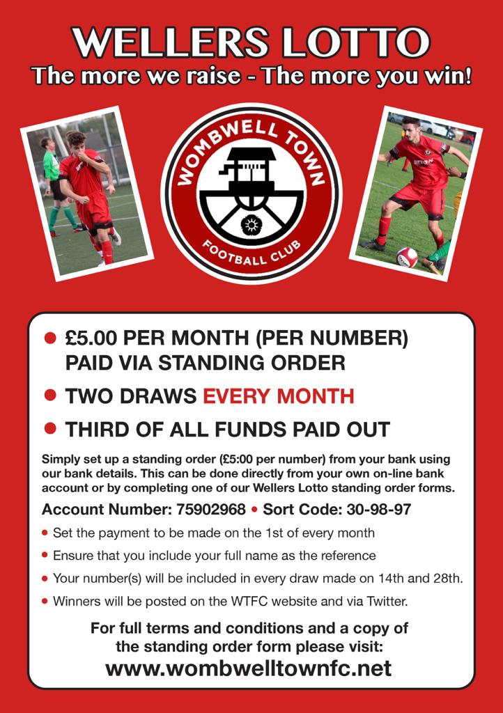 WombwellTownFC's tweet image. We are delighted to announce the launch of the Wellers Lotto.

An exciting opportunity for you to help the club grow, with the chance of winning at the same time!

Full details on wombwelltownfc.net
