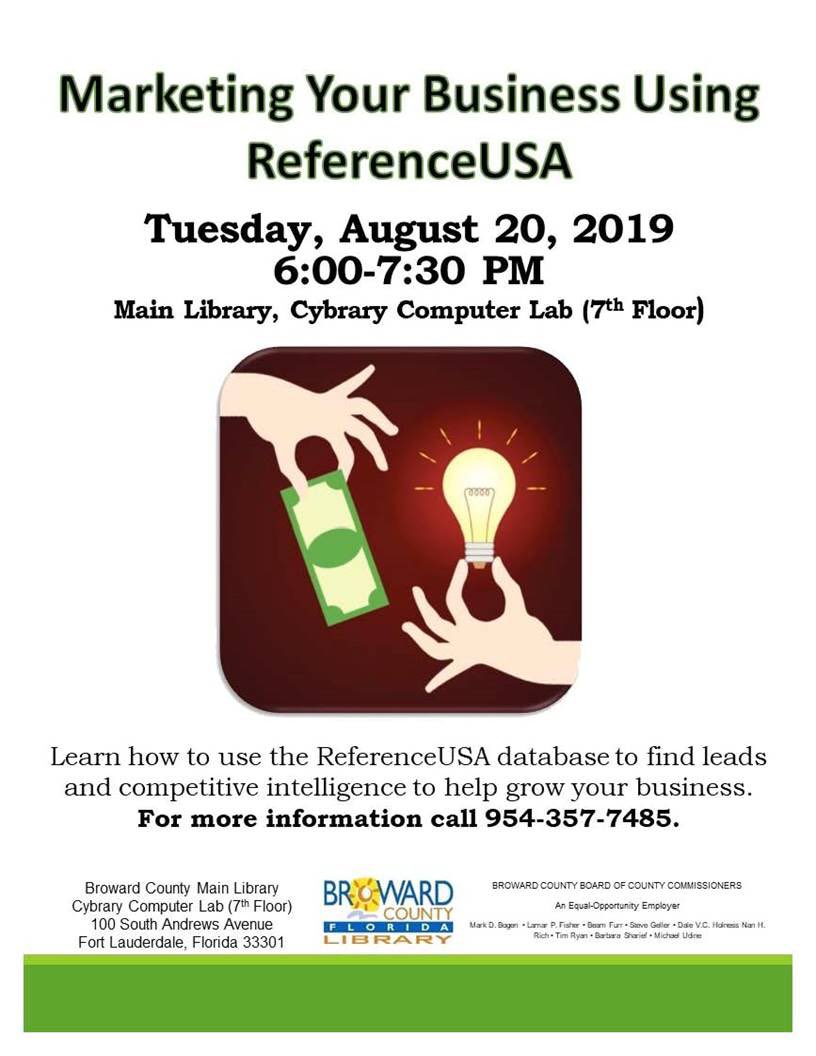 STUCareer's tweet photo. Free classes at the County’s Main Library in August. Take a look and take advantage of these free services! Get trained for your next job opportunity today.
.
.
.
#training #computers #spanish #growyourbusiness https://t.co/X4X3Yvs0nM