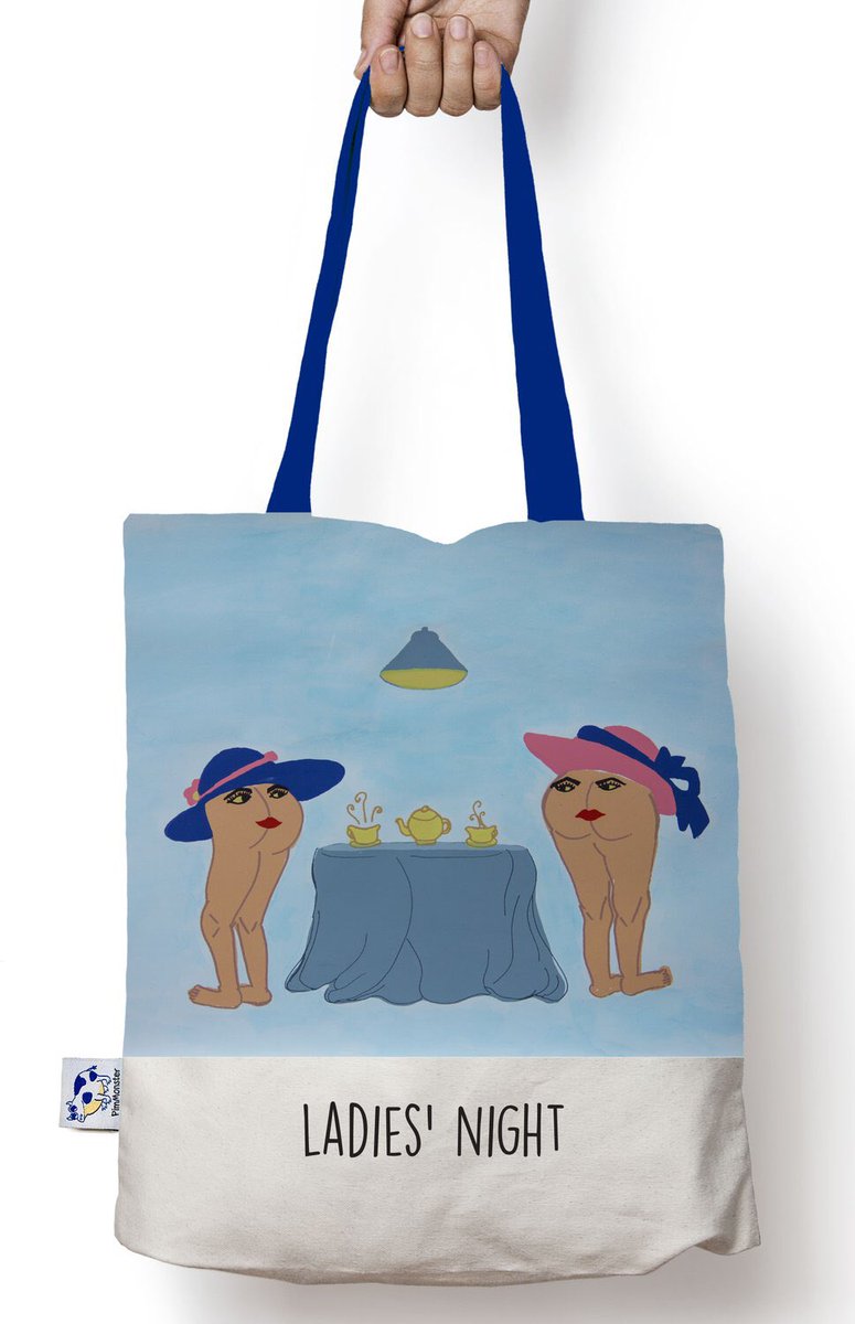 PimMonsters's tweet photo. Today we’re featuring the “Ladies’ Night”, a satirical depiction of old-fashion tea time conversation! The Ladies’ Night is on #totebag, #canvasprints, #posters and #mugs . Perfect for #bacheloretteparty gifts. ➡️🛒 https://t.co/IzlAW34U9Q 

#ladiesnight #teatime #pimmonster https://t.co/W4yQS0M6R0