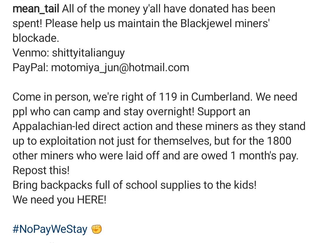 KSECoalition's tweet photo. Words from our friends in Harlan County!
Y'all have really come through, but the work's not done yet. Let's keep it up and #SupportMiners. https://t.co/5IfzUuicje